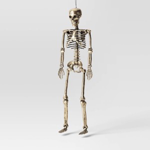 36" Posable Skeleton Halloween Decorative Prop Champagne - Hyde and EEK! Boutique™ - 1 of 3