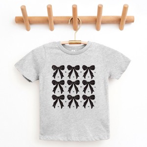 The Juniper Shop Coquette Black Bows Collage Distressed Youth Short Sleeve Tee - 1 of 4