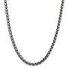 Black Bow Jewelry Men's 6mm, Sterling Silver Antiqued Solid Spiga Chain Necklace - 3 of 4