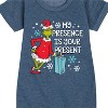 - Dr. Seuss - The Grinch My Presence Is Your Present Graphic Short Sleeve Fleece Dress - 2 of 4