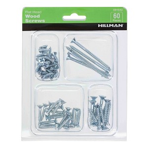 Hillman 60pc Wood Screw Kit Stainless Steel Finish : Target