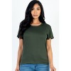 Slickblue Women's Basic Short Sleeve T-Shirt, Stretch Jersey Knit, Casual Everyday Fit, 10 Color Options, Size S-L - 2 of 4