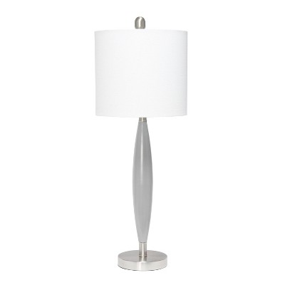 Stylus Table Lamp with Fabric Shade Gray - Lalia Home