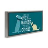 Stupell Industries Funny Cat & Dog Cone Black Floater Framed Canvas Wall Art - 3 of 4