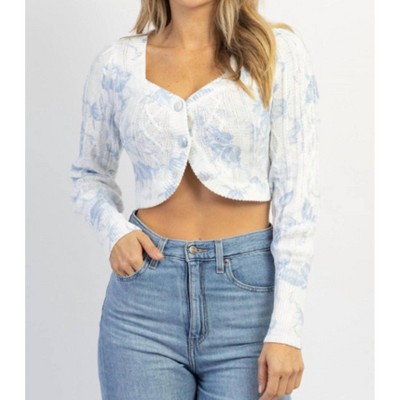 Women's CAPE WEEKEND BUTTON CROP CARDIGAN - SUNDAYUP