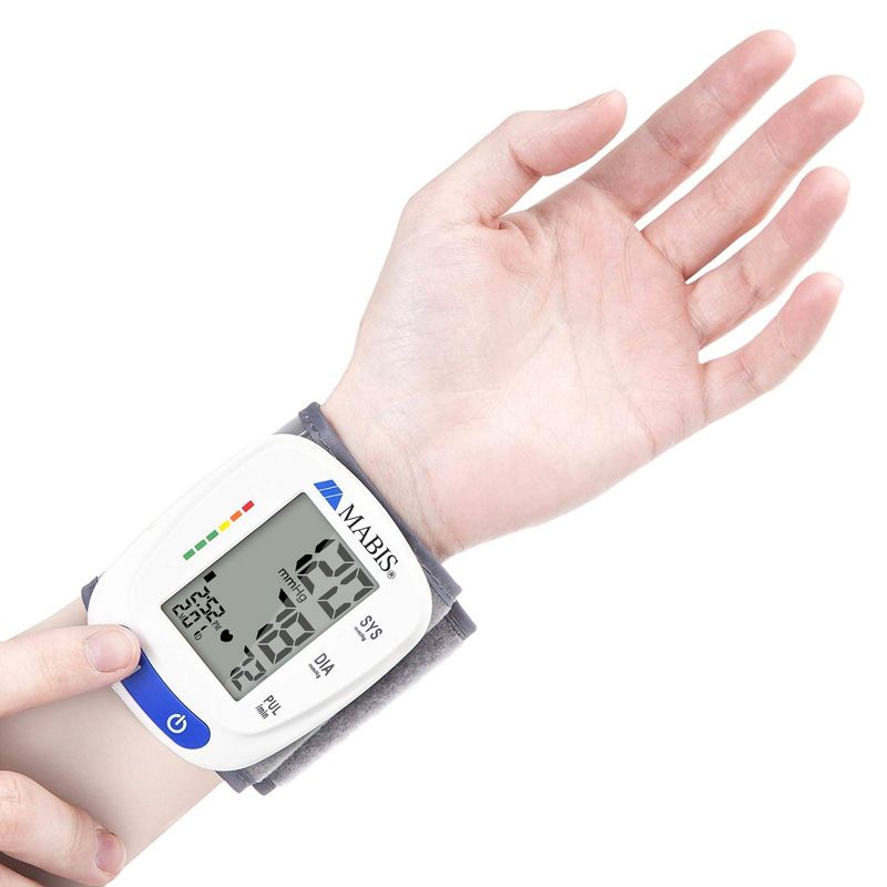 MABIS Adult Cuff Wrist Digital Blood Pressure Monitor White Device 1 Each, 4 of 6