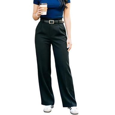 business casual dress pants women YESFASHION Womens Straight Leg Suit High Waisted Work Trousers Front Pleated Outfits with Pockets S Black : Target Ribbed Cropped Cardigan (Size):XL MLcharlie business casual women outfits Orchid Embroidered Ruffle Hem the Aleeza Pants complete
