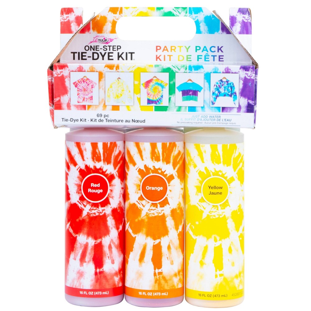 Photos - Creativity Set / Science Kit X-Large Block Party Tie-Dye Kit - Tulip Color: Bulk Fashion Craft Kit for Kids, Includes Rubber Bands, Ages 4+
