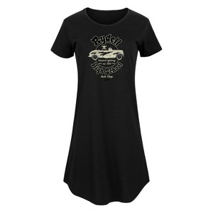 Women's - Grease - Rydell High School Auto Shop Graphic T-shirt Dress - 1 of 4