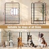 8 Panels Heavy Duty Metal Playpen with door, 39.37"H Dog Fence Pet Exercise Pen for Outdoor, Indoor - 4 of 4