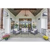 HomeStock Outdoor Washable Largo Ivory & Green 7' X 9', Machine Woven with Printed Designs, Coastal - 2 of 4