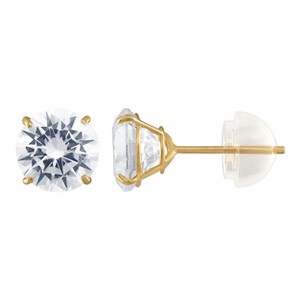 Designs by Gioelli 14K Yellow Gold Cubic Zirconia Stud Earrings - 1 of 2