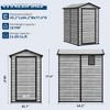 6x4 FT All-Weather Plastic Shed - Outdoor Resin Storage with Lockable Door, Ventilation & Windows - UV-Protected - 2 of 4