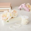 Genie Crafts White Half-Round Spools of Pearls for DIY Crafts, Wedding Decorations, 10mm Beads, 10 Yards - 2 of 4