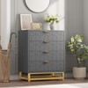4 Drawer Dresser for Bedroom, Modern Dressers with Gold Metal Handles for Living Room, Hallway, Entryway - 4 of 4