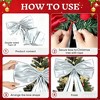 COZONY Satin Christmas Tree Topper Bow and Ribbon Bows Set - 2 of 4