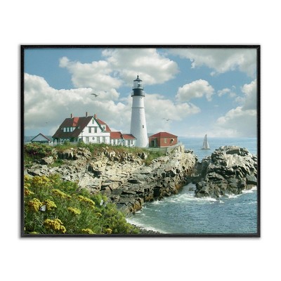 Stupell Industries Portland Lighthouse Peninsula Scene, 20" x 16"