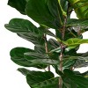 TopComfy Artificial Trees 180cm Artificial Fiddle Leaf Fig Tree Fiddle Leaf Fig Tree 72 Leaves Fake Fig Tree in Pot for Home, Green, 30"*30"*71" - 3 of 4