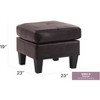 Passion Furniture Newbury Faux Leather Upholstered Ottoman - 4 of 4