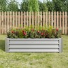 XINGHANZHENXUAN Rectangle Metal Raised Garden Bed, Planter for Vegetables, Flowers & Herbs, Open-Bottom Design - 2 of 4