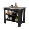 Grungis Kitchen Island Cart with Three Concealed Shelves,Kitchen Island with Large Top Surface,Island Table for Kitchen - 4 of 4