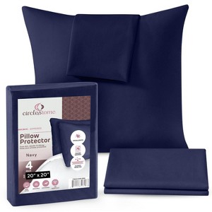Circles Home, 100% Cotton Zippered Pillow Protector - 1 of 4
