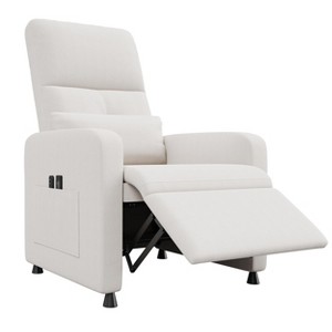 Recliner Chair - Adjustable Recliner Sofa, Overstuffed Ergonomic Design, Tall Back, 2 Side Pockets, for Living Room - 1 of 4