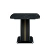 NicBex 63" Modern Rectangular Dining Table Imitation Marble Tabletop with U-shaped Bracket for Kitchen - 2 of 4