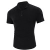 Coolmee Mens Tracksuit Casual 2 Piece Quarter Zip Polo Shirt and Shorts Set Athletic Jogging Sports Outfits - 2 of 4