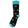 Men's Black And Blue Color Tennis Novelty Socks - 3 of 3