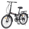Gulches Urban Folding City Bike 24", Steel Frame, 7-Speed Shimano Derailleur, Dual V-Brakes, 24"×1.5 Black Anti-Slip Tyres - 2 of 4