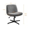 Cross-Legged Chair,No Wheels Armless Swivel Home Office Chair - 4 of 4