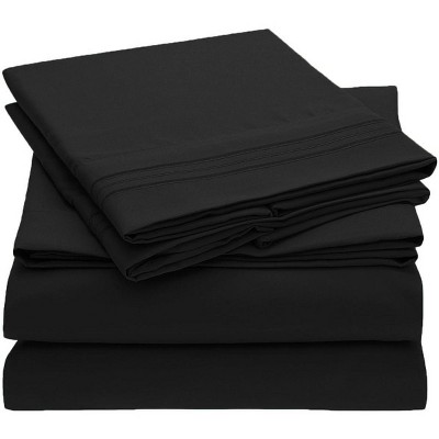 Home Mart Goods Black Luxury Extra Soft Deep Pocket Fresh Breathable Sheet Set
