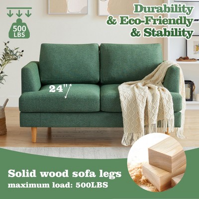 Gericco Loveseat Sofa 56", Small Couches for Small Spaces, Mid Century Love Seat Couches for Living Room, Upholstered 2-Seater Small Couch