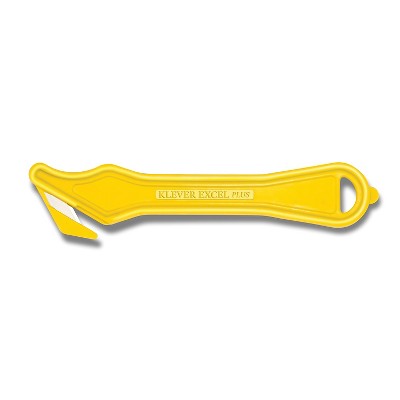 Klever Innovations Klever Excel PLUS 7" Safety Cutter Yellow 10/Pack (PLS-400-30Y)