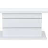 HomeRoots 79" White Faux Crystals Glass and Wood Pedestal Base Dining Table - 4 of 4