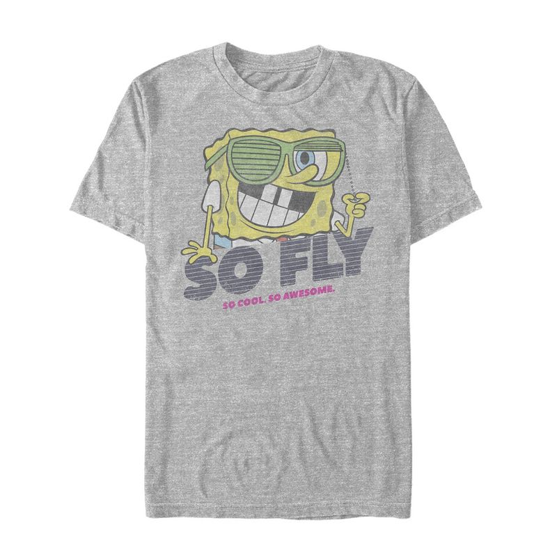 Juniors Womens SpongeBob SquarePants So Fly Sunglasses T-Shirt, 1 of 4
