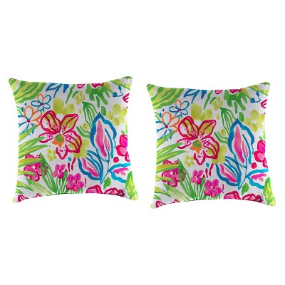 Outdoor Set Of 2 Accessory Toss Pillows In Valeda Island - Jordan Manufacturing