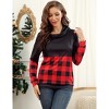 Women's Sweatshirt Snow Print Hoodie Pullover Casual Long Sleeve Tops - 3 of 4