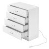 PB Wood Simple 4-Drawer Nightstand with USB Ports & Outlet, White - 4 of 4