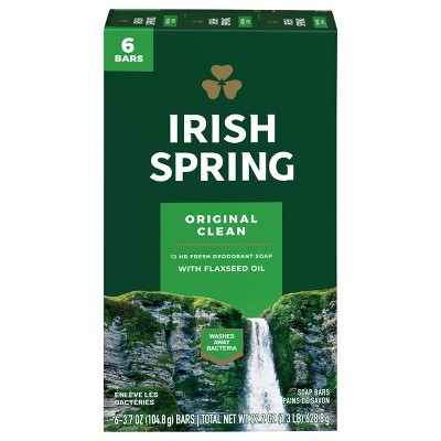 Irish Spring Bar Soap Original Clean - 6pk - 3.7oz each