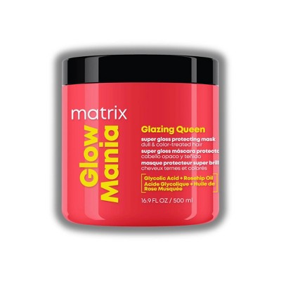 Matrix Glow Mania Mask Glazing Queen Mask (16.9 oz) Ideal for dull and colored hair | Laminating hair care to enhance color vibrancy