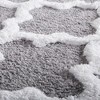 Hastings Home 100% Cotton 2-Piece Trellis Bathroom Mat Set - Silver - 2 of 3