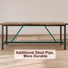 Homhougo Dining Table for 8 People, 71-inch Rectangular Wood Kitchen Table with Strong Metal Frame, Industrial Large Long Dining Room Table - 4 of 4
