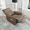 270° Power Swivel Rocking Chair Recliner,Electric Reclining Sofa PU Leather Armchair Rocker Chair With Leg Rest And USB Ports-Cuddlewood - 3 of 4