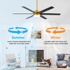 Airsurfer 65" Color-Changing LED Indoor/Covered Outdoor Ceiling Fan, 6 Plywood Blades, DC Motor, 6''/12'' Down Rods, Remote Included - 4 of 4