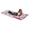 Disney Princesses Courage and Kindness Pink, Blue, and White Deluxe Easy Fold Toddler Nap Ma - 2 of 4