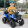 Costway 6V Toddler Ride On Electric Car ATV with Lights & Music & USB Port Storage Box Toy Car Red/Blue/Khaki/Green/Pink - 2 of 4