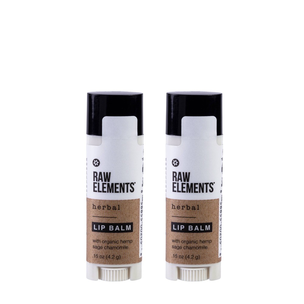 Photos - Cream / Lotion Raw Elements Mineral Herbal Rescue Lip Balm - 2ct/0.15oz