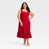 Women's Seamed Fit and Flare Midi A-Line Dress - Ava & Viv™ - 3 of 3